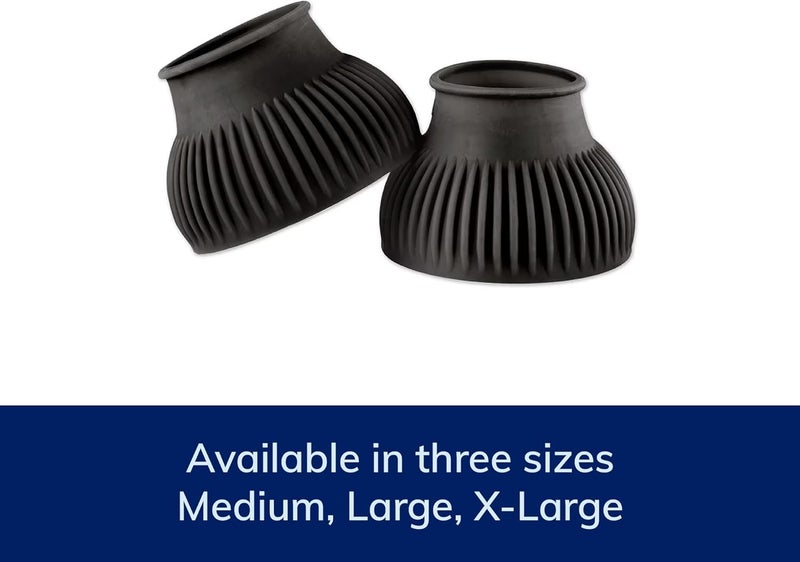 SmartEquine Horse Bell Boots | Pull On Rubber Ribbed Design for Interference Shielding and Lost Shoe Prevention | Durable and Reliable Horse Boots (Extra Large (XL)) - Image 5